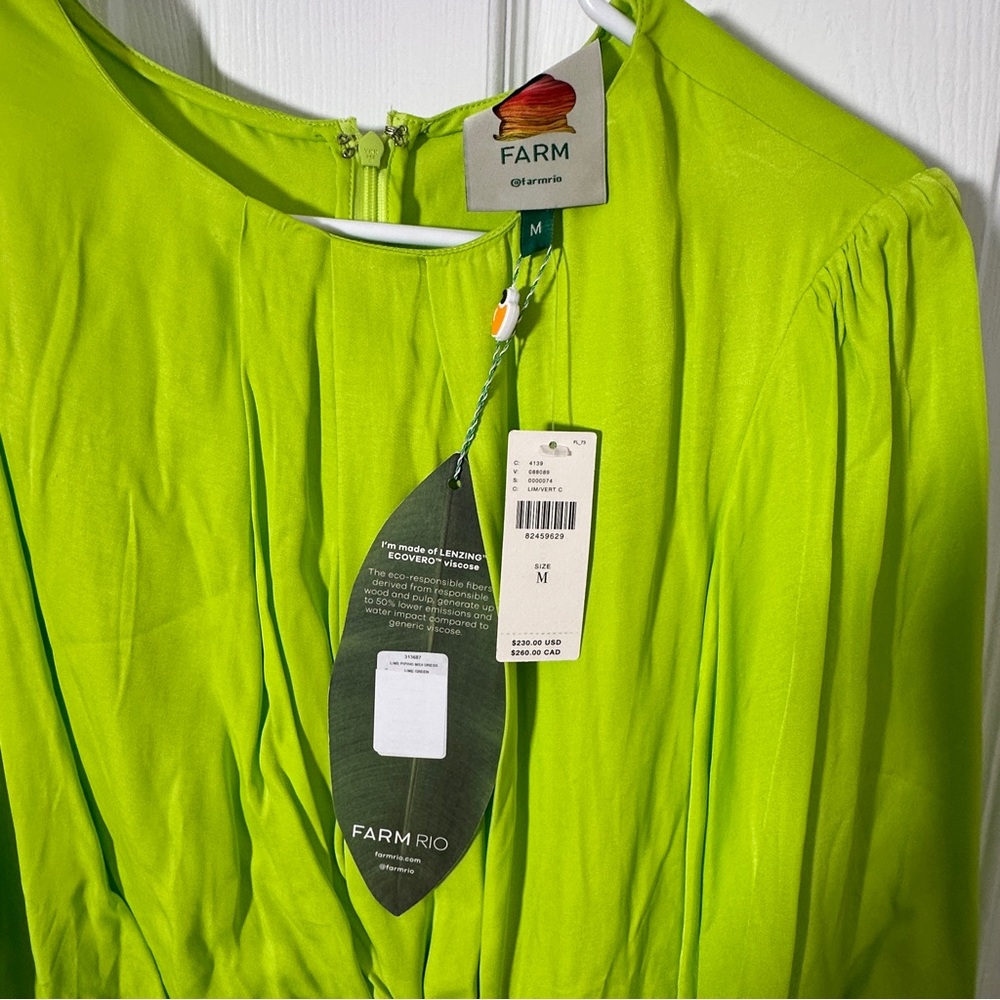NWT FARM Rio Puff Sleeve Dress - Picture 6 of 11